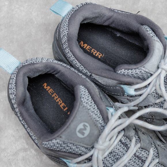 Merrell Alverstone Storm Hiking Shoes Sneakers Gray Blue Womens Size 9 J034612 - Picture 9 of 16